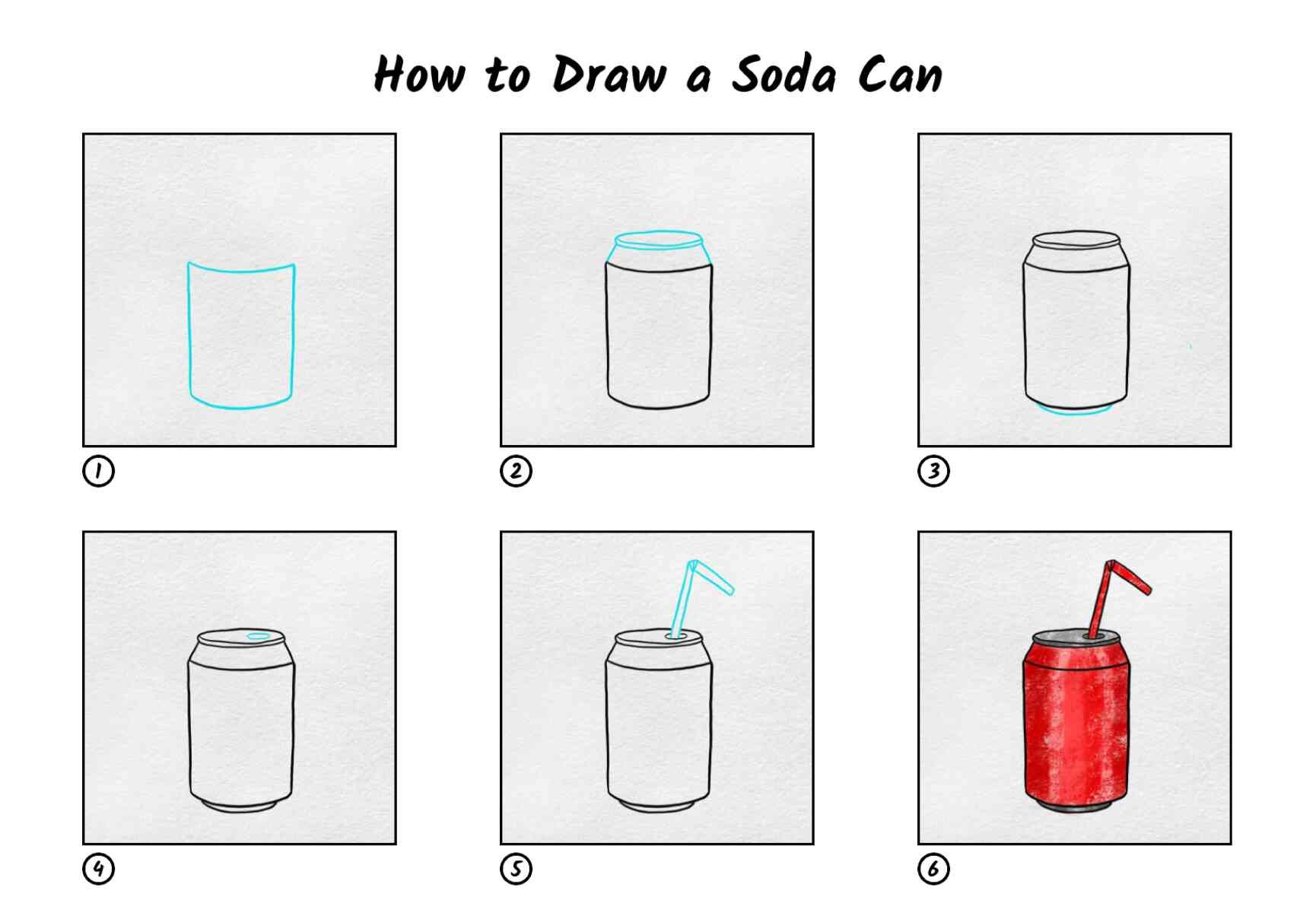 How to Draw a Soda Can