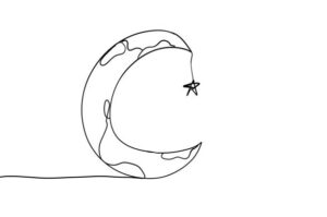 best moon drawing by pencil