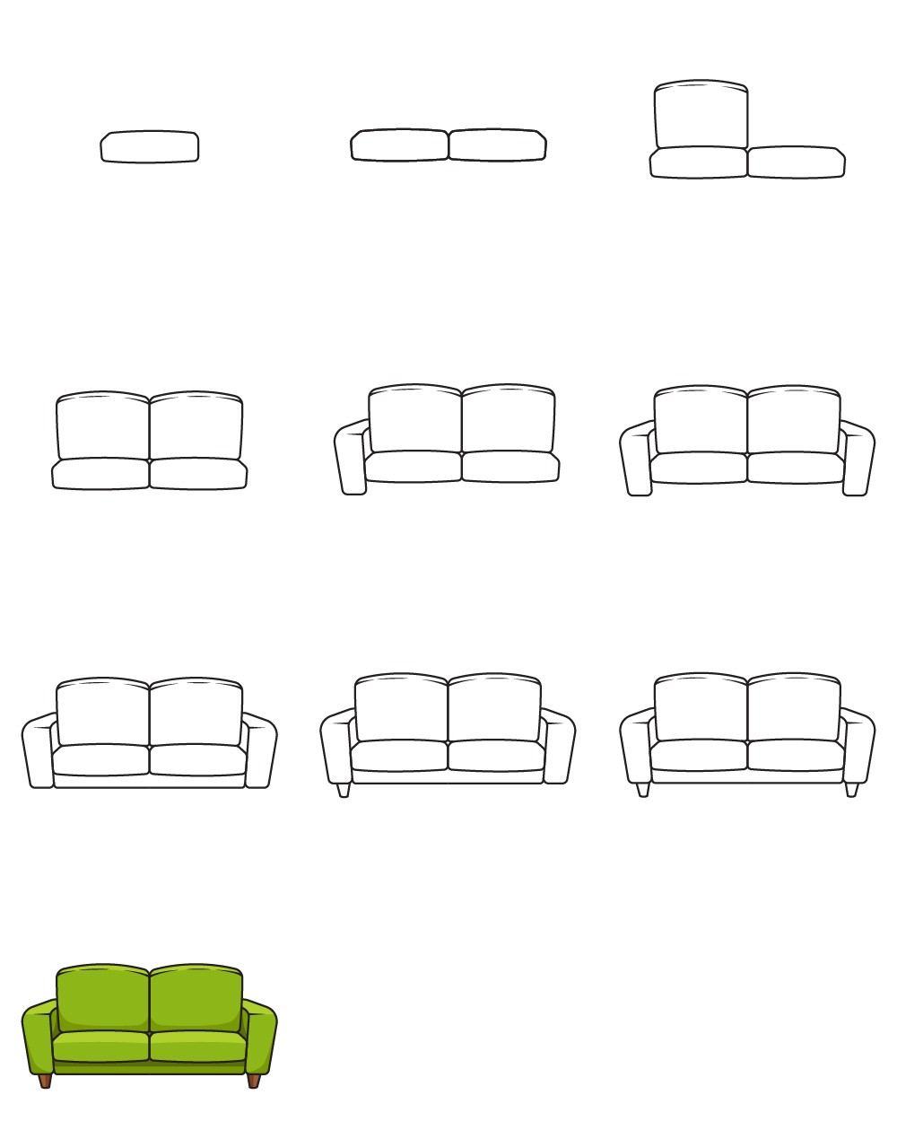Best Drawing of a Sofa