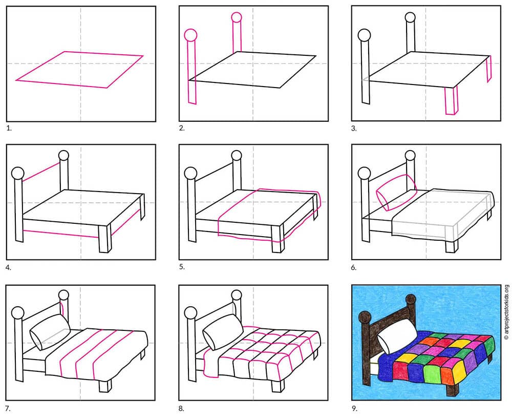 How to Draw a Bed