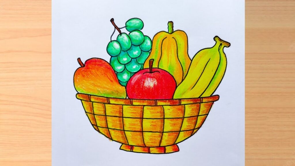 How to Draw a Fruit Basket