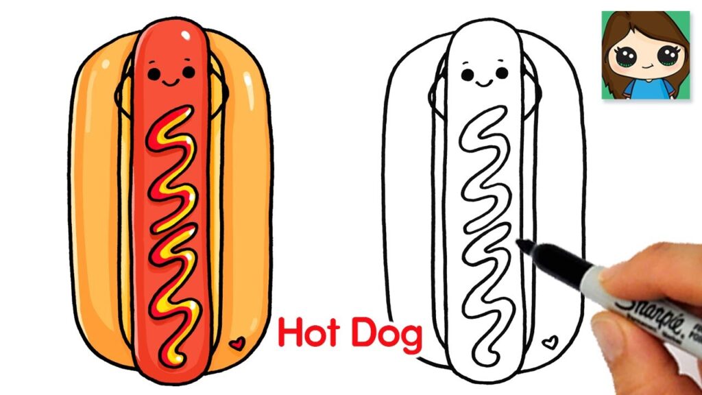 How to Draw a Hot Dog