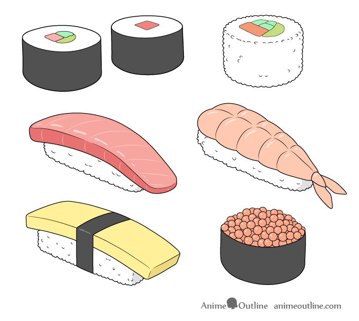 How to Draw a Sushi Roll