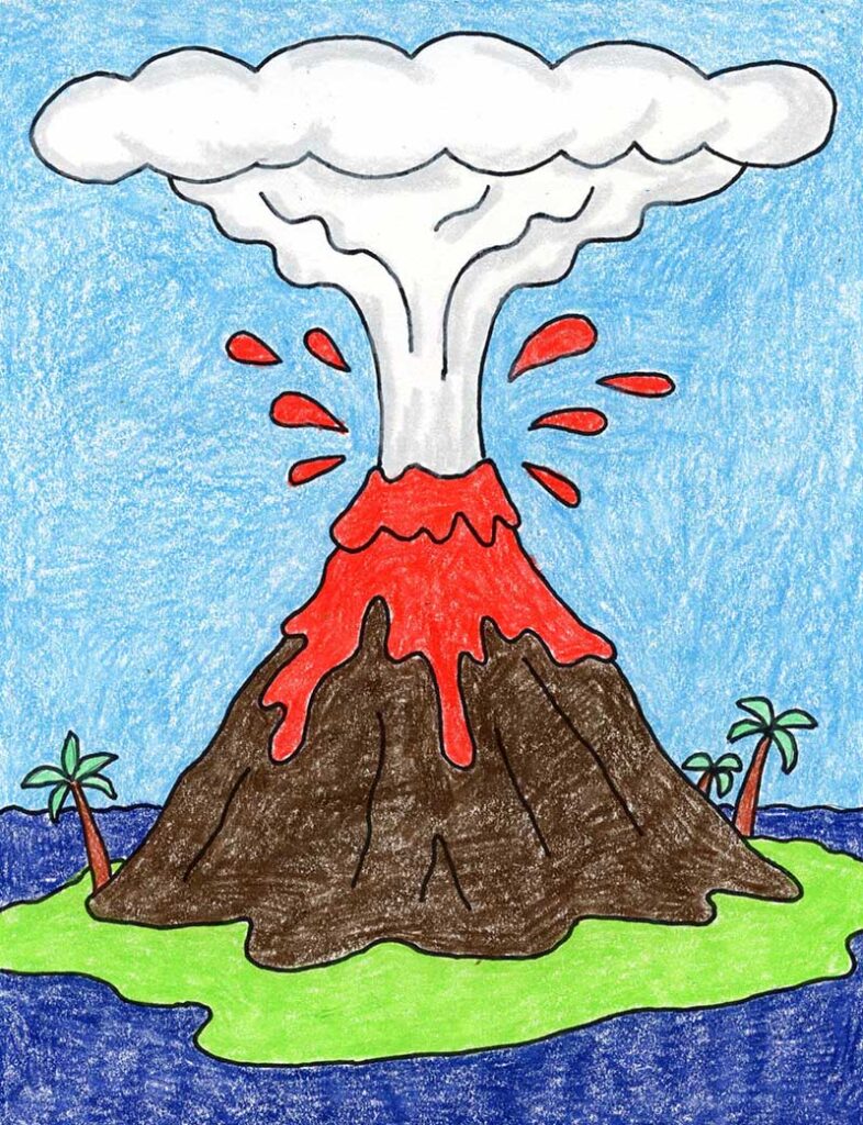 How to Draw a Volcano