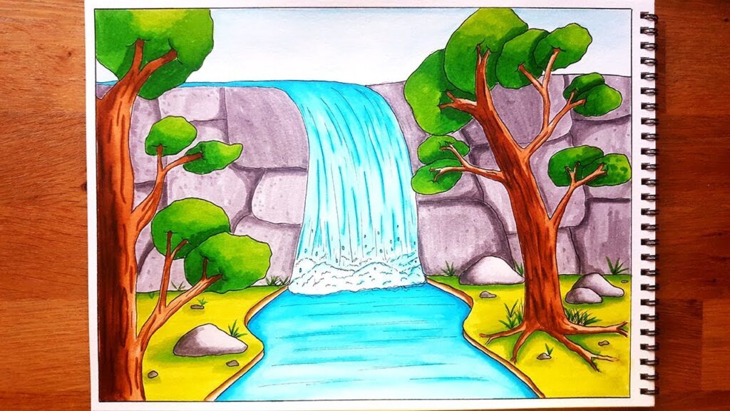 How to Draw a Waterfall