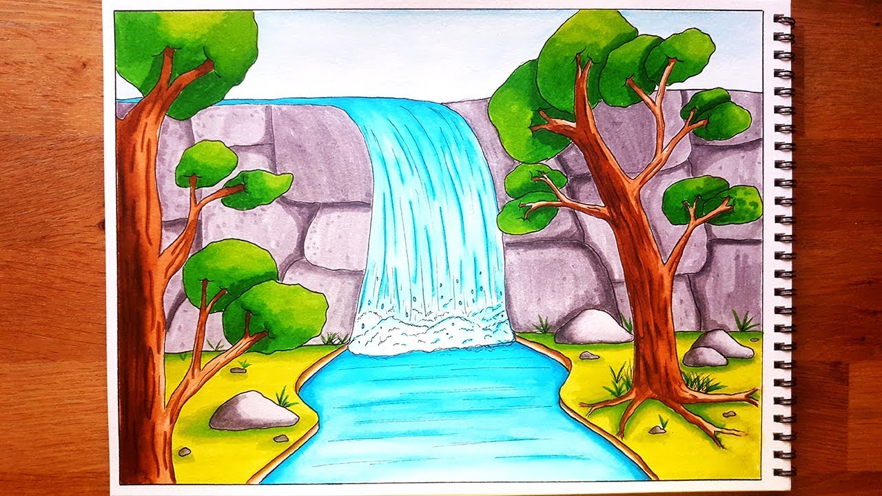 How to Draw a Waterfall: Step-by-Step Guide for Beginners