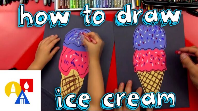 How to Draw an Ice Cream Cone