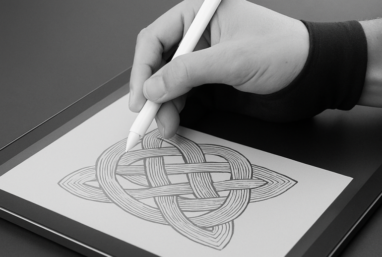 drawing on tablet