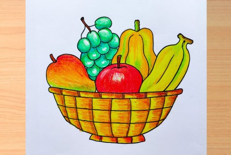 How to Draw a Fruit Basket